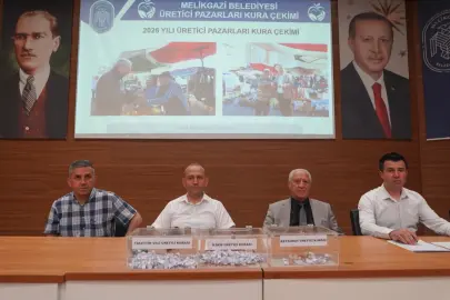 Kayseri Melikgazi'de Üretici Pazar'ı için kura çekimi
